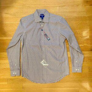 Men's Egara Checkered Long Sleeve, Button-Up Dress Shirt